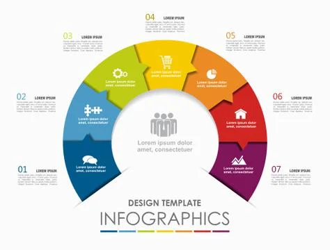 Infographic template. Vector illustration. Can be used for workflow layout Stock Illustration