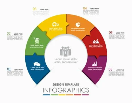 Infographic template. Vector illustration. Can be used for workflow layout Illustrazione stock