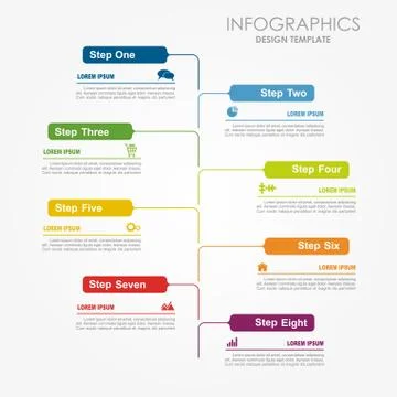 Infographic template. Vector illustration. Can be used for workflow layout Stock Illustration