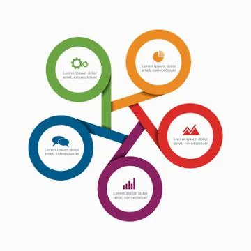 Infographic template. Vector illustration. Can be used for workflow layout Illustrazione stock