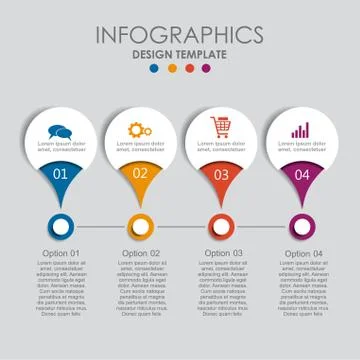 Infographic template. Vector illustration. Can be used for workflow layout 스톡 일러스트