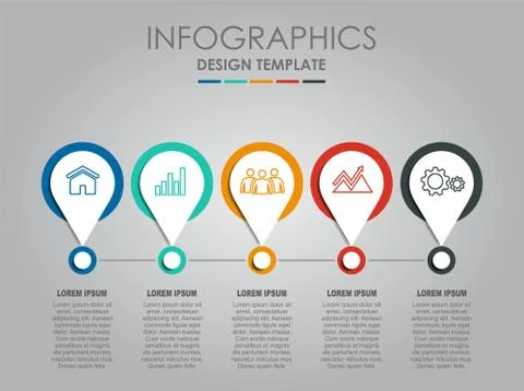 Infographic template. Vector illustration. Can be used for workflow layout Stock Illustration