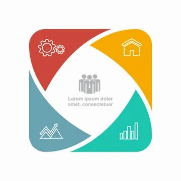 Infographic template. Vector illustration. Can be used for workflow layout 스톡 일러스트