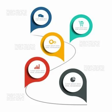 Infographic template. Vector illustration. Can be used for workflow layout Stock Illustration