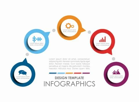 Infographic template. Vector illustration. Can be used for workflow layout Illustrazione stock