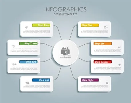 Infographic template. Vector illustration. Illustrazione stock