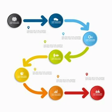 Infographic template. Vector illustration. Illustrazione stock