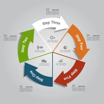Infographic template. Vector illustration. Used for workflow layout, diagram イラスト素材