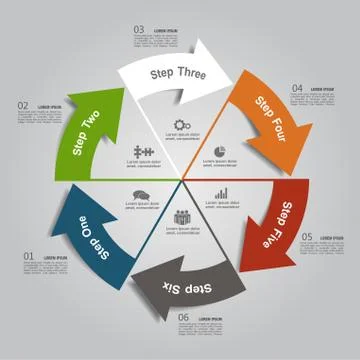 Infographic template. Vector illustration. Used for workflow layout, diagram Stock Illustration