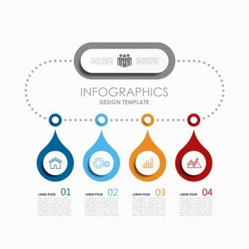 Infographic template. Vector illustration. Used for workflow layout, diagram Illustrazione stock