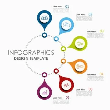 Infographic template. Vector illustration. Used for workflow layout, diagram Illustrazione stock
