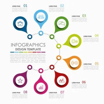 Infographic template. Vector illustration. Used for workflow layout, diagram Stock Illustration
