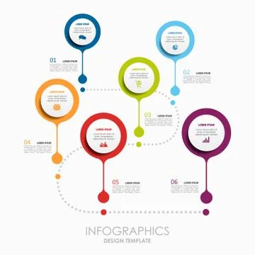 Infographic template. Vector illustration. Used for workflow layout, diagram Stock Illustration