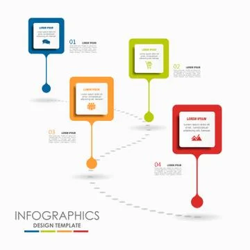 Infographic template. Vector illustration. Used for workflow layout, diagram イラスト素材