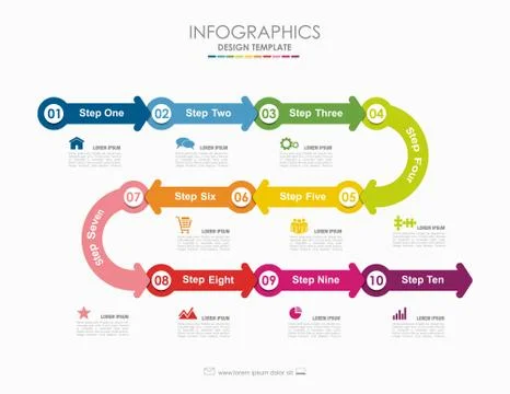 Infographic template. Vector illustration. Used for workflow layout, diagram 스톡 일러스트