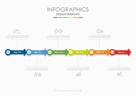 Infographic template. Vector illustration. Used for workflow layout, diagram Stock Illustration