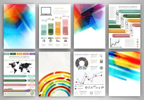Infographic templates and abstract creative backgrounds Stock Illustration