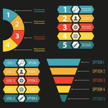 Infographic templates. Infographics design elements for web, layout, banner イラスト素材