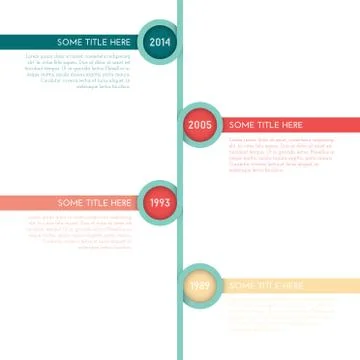 Infographic Timeline or Progress Report Template Stock Illustration