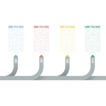 Infographic Timeline or Progress Report Template Stock Illustration