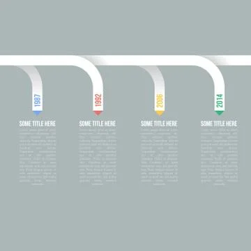 Infographic Timeline or Progress Report Template Stock Illustration