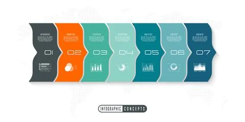 Infographic timeline template for chart, diagram Stock Illustration