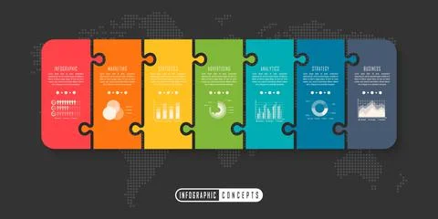 Infographic timeline template for chart, diagram Stock Illustration