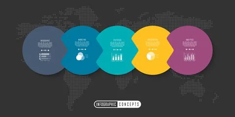 Infographic timeline template for chart, diagram Stock Illustration