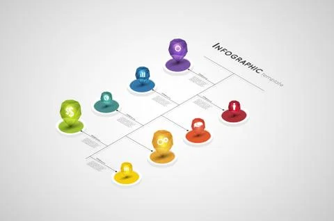 Infographic timeline template Stock Illustration
