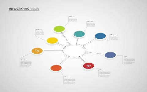 Infographic timeline template Stock Illustration
