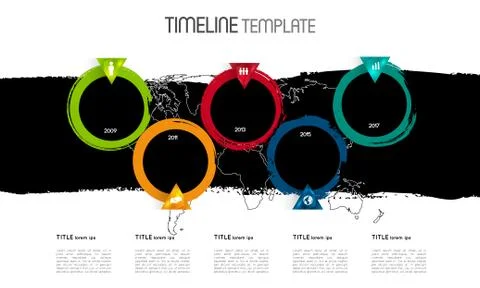 Infographic timeline template Stock Illustration