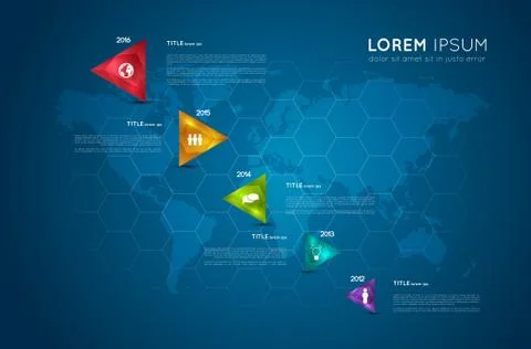 Infographic timeline template Stock Illustration