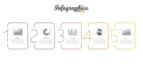 Infographic timeline template Stock Illustration