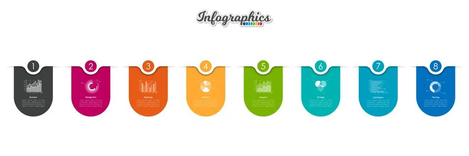 Infographic timeline template Illustrazione stock