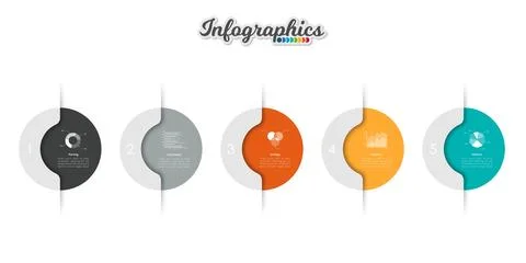 Infographic timeline template Illustrazione stock