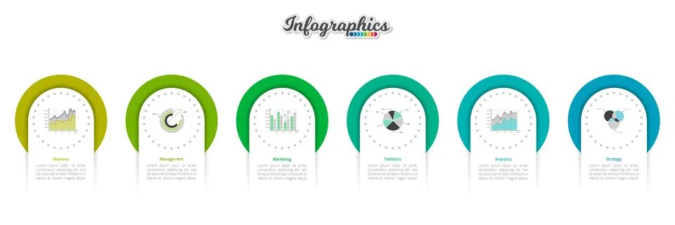 Infographic timeline template Illustrazione stock