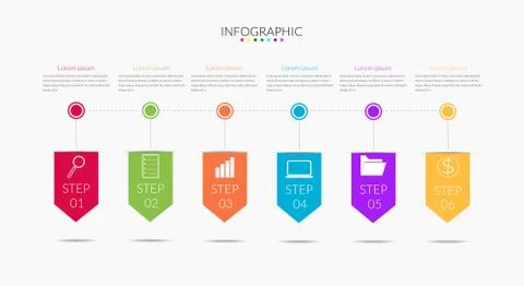 Infographic timelines Stock Illustration