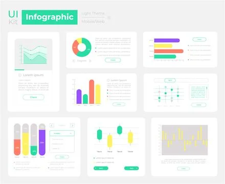 Infographic UI elements kit Stock Illustration