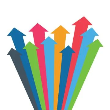 Infographic vector arrow. Arrows of growth, success, sales volume increase Stock Illustration