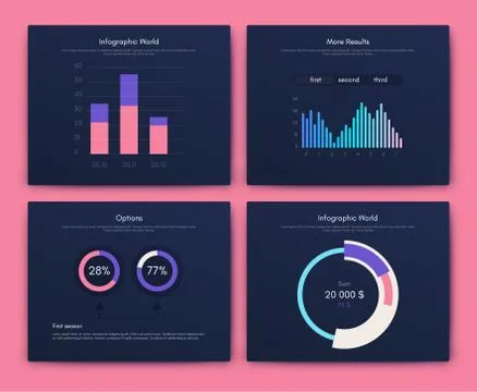 Infographic vector brochure elements for business illustration Stock Illustration