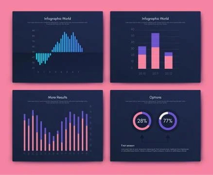 Infographic vector brochure elements for business illustration Stock Illustration