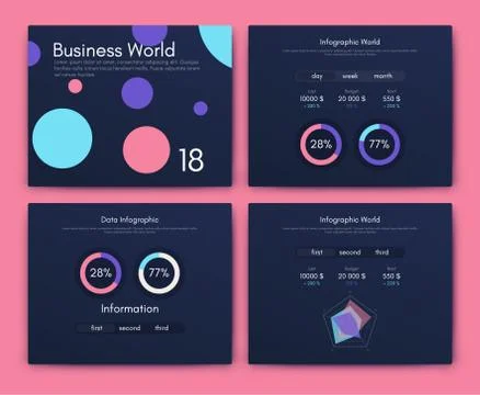 Infographic vector brochure elements for business illustration Stock Illustration