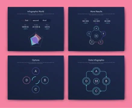 Infographic vector brochure elements for business illustration Stock Illustration