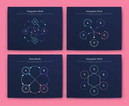 Infographic vector brochure elements for business illustration Illustrazione stock