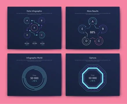 Infographic vector brochure elements for business illustration Stock Illustration