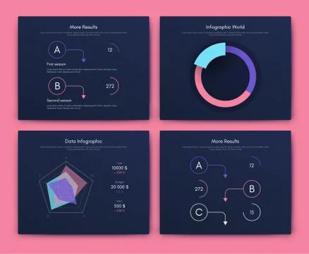 Infographic vector brochure elements for business illustration 스톡 일러스트