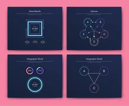 Infographic vector brochure elements for business illustration 스톡 일러스트