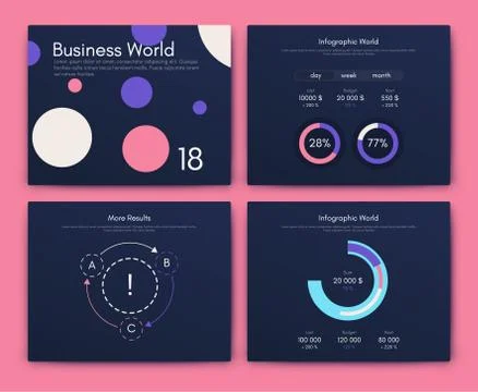 Infographic vector brochure elements for business illustration Illustrazione stock
