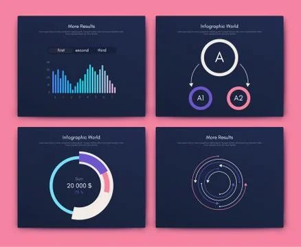 Infographic vector brochure elements for business illustration 스톡 일러스트