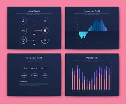Infographic vector brochure elements for business illustration 스톡 일러스트